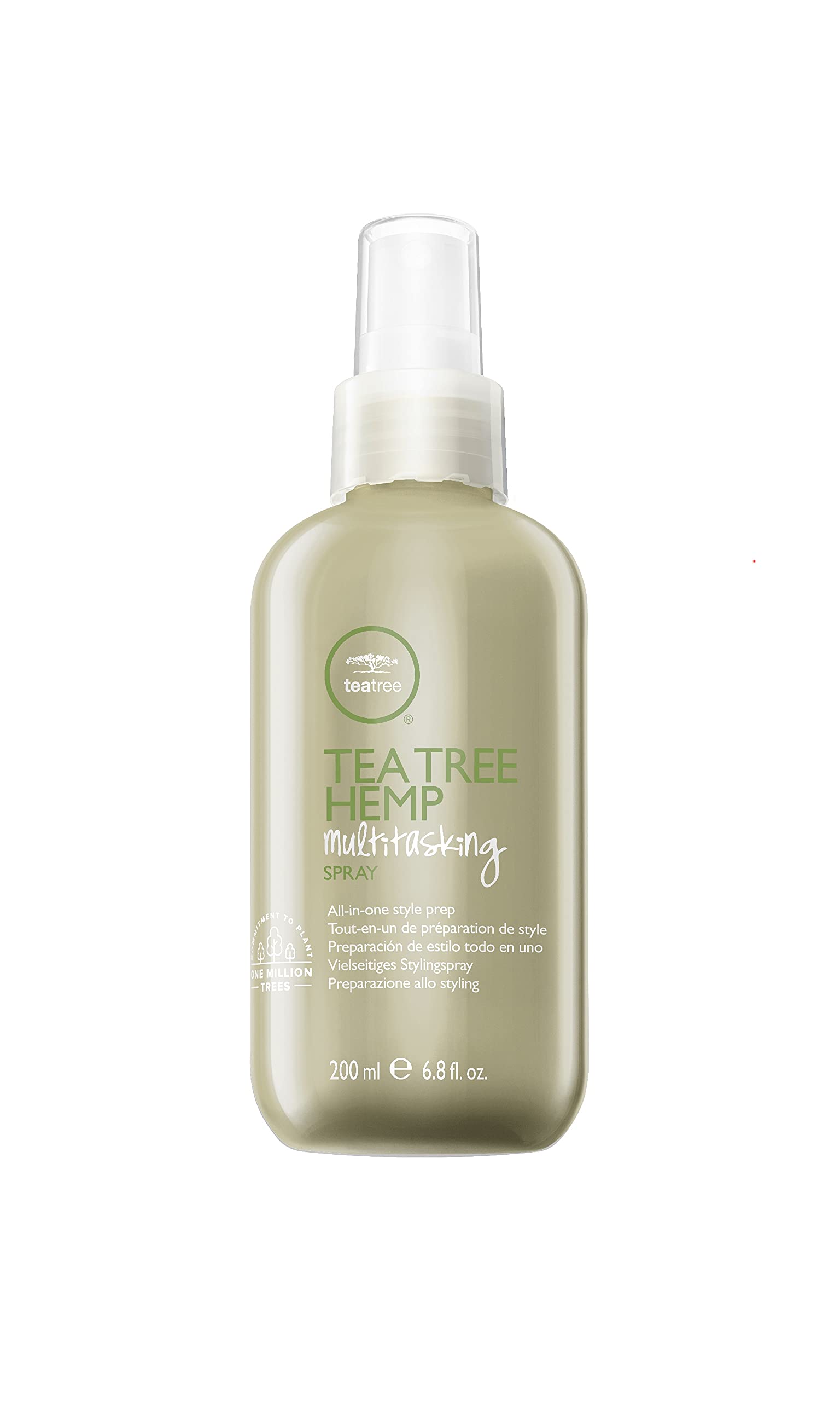 Tea Tree Hemp Multitasking Spray - All-in-1 Style Prep for All Hair Types - 6.8 fl. oz. - Instant Detangle, Moisturize,