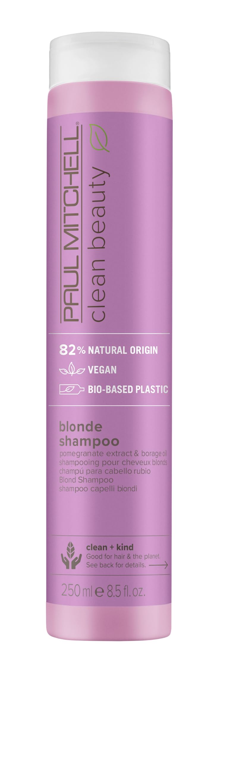 Paul Mitchell Clean Beauty Blonde Purple Shampoo for Gently Cleansing Color-Treated and Light Blonde Hair during Shower