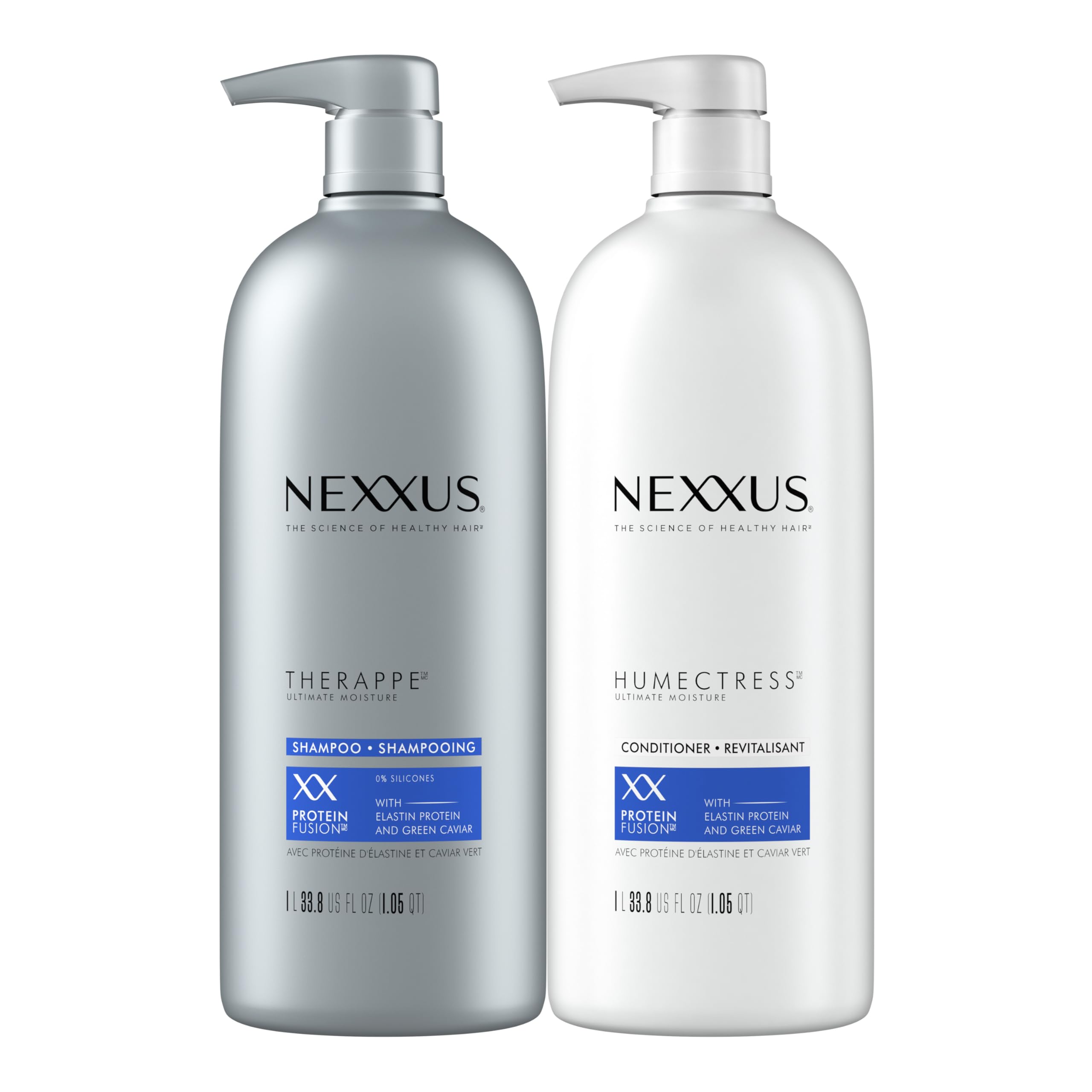 Nexxus Therappe Humectress Shampoo and Conditioner for Dry Hair
| Moisturizing Caviar Complex and Elastin Protein Nexxu