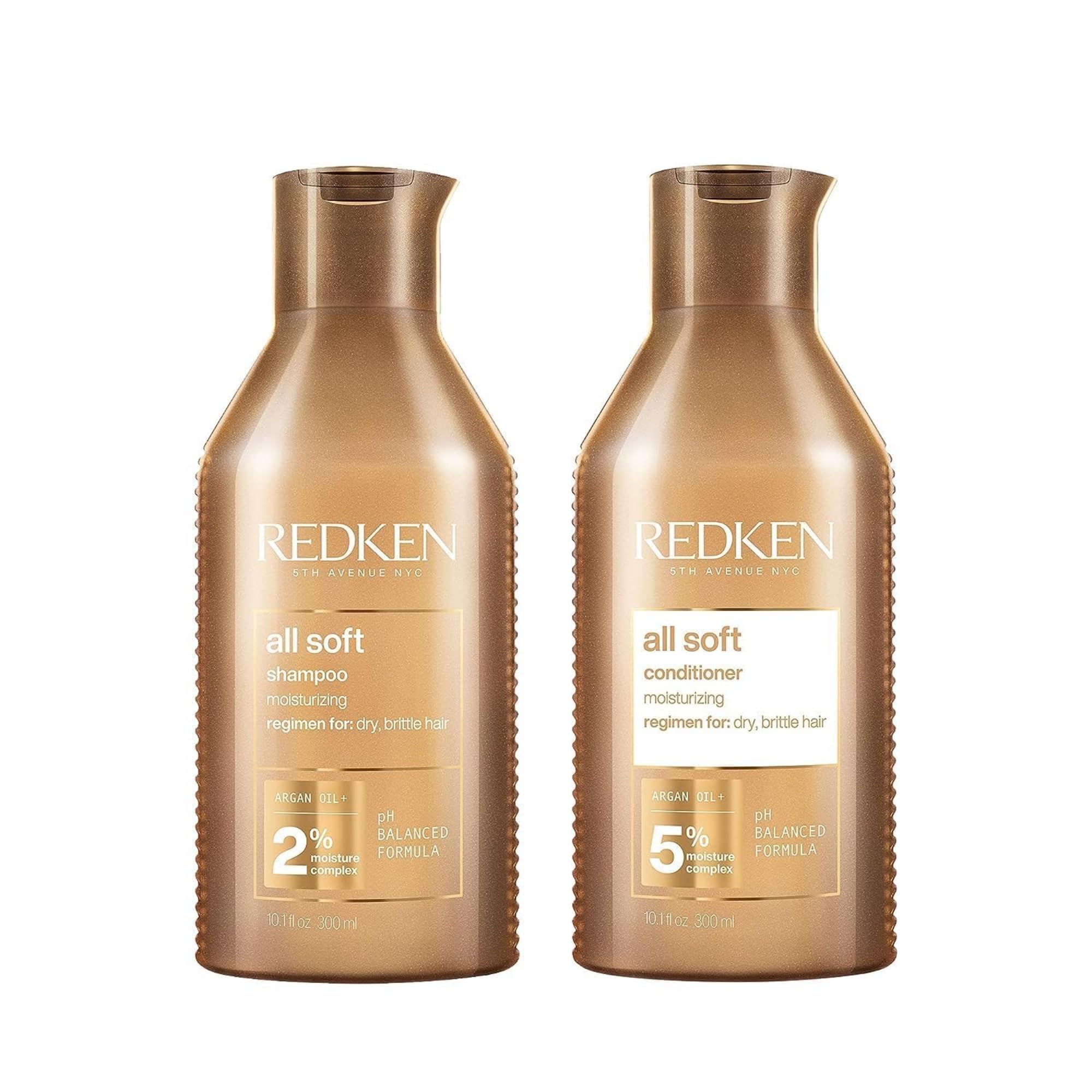 REDKEN All Soft Shampoo and Conditioner Set For Dry or Brittle Hair - Intense Softness and Shine with Argan Oil | Cradle