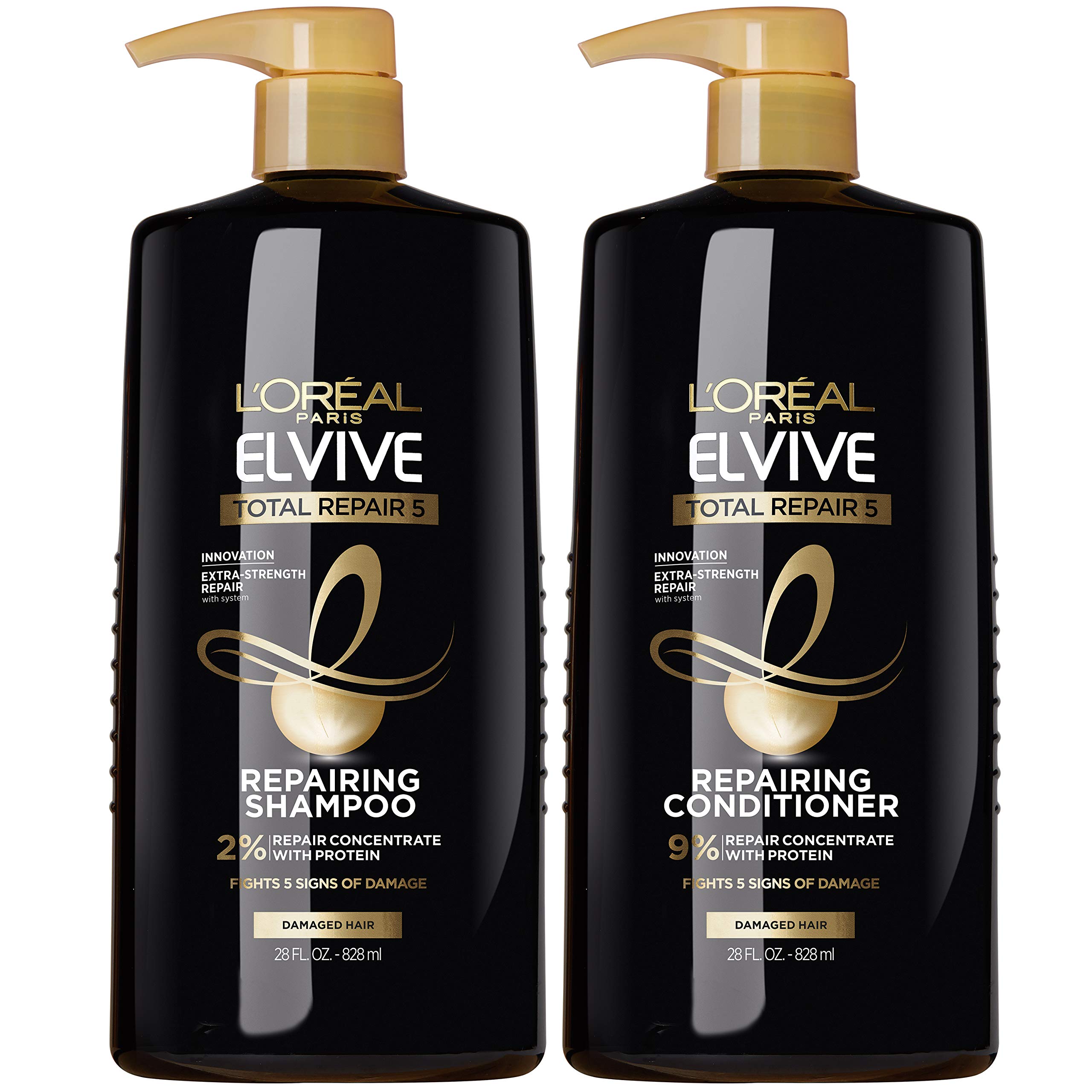 L'Oreal Paris Elvive Total Repair 5 Repairing Shampoo and Conditioner for Damaged Hair - Damage Repair Set
| L'Oreal Pa